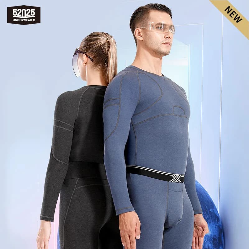 52025 Warm Thermal Underwear with Cashmere – 9-Panel Advanced Design for Superior Warmth and Protection. Stay Cozy and Protected
