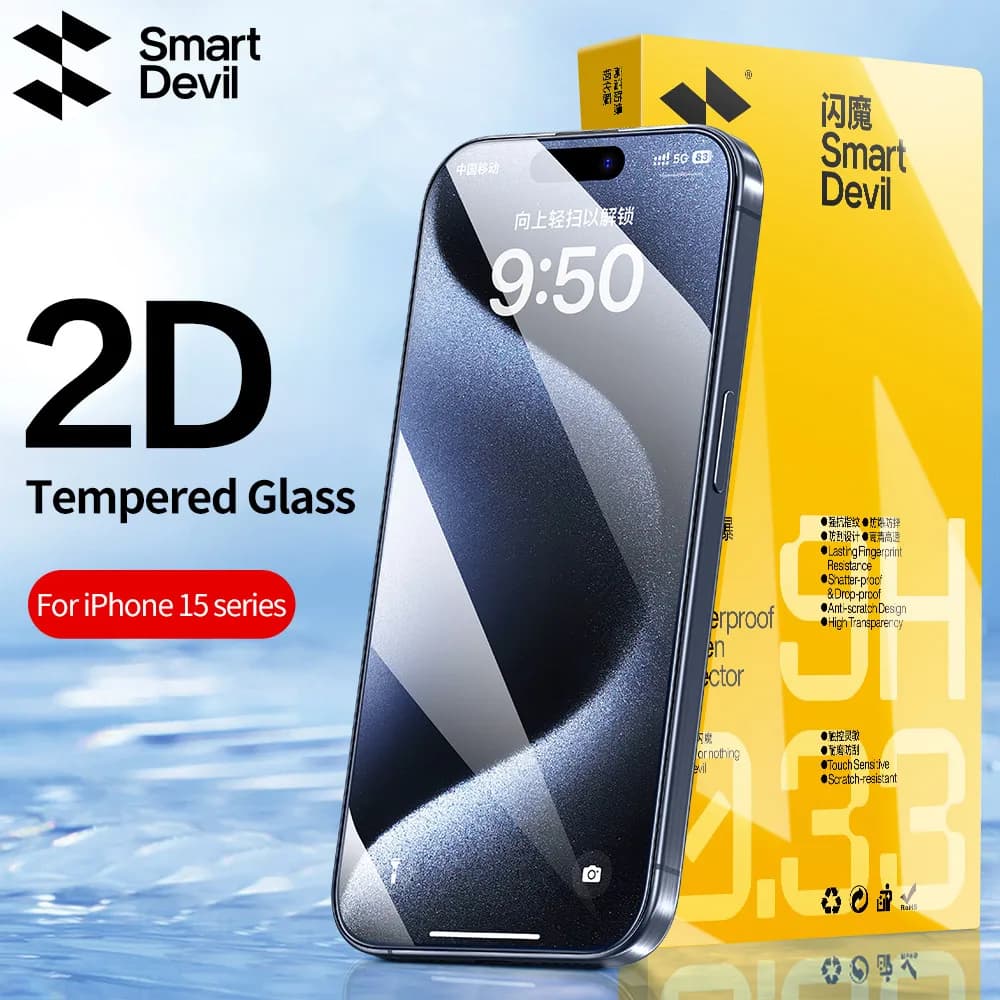 SmartDevil Screen Protector for iPhone 16 Pro Max 16 16 Plus 16e 15 14 13 15Pro X XS XR Tempered Glass Non-full Cover Front Film