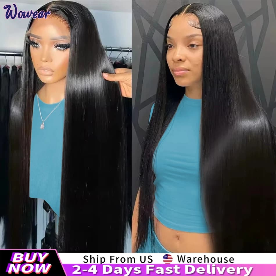 Straight Lace Front Wig Full Lace Human Hair Wigs For Women Human Hair 40 Inch 13x4 Bone Straight Human Hair Hd Lace Frontal Wig