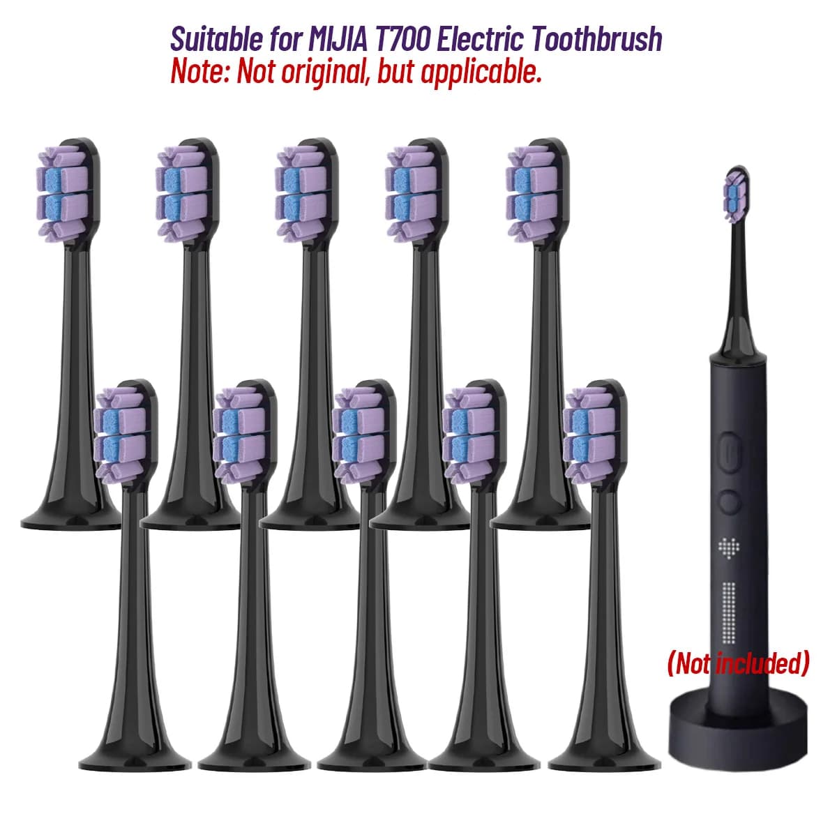 5/10PCS Replacement Brush Heads For XIAOMI MIJIA T700 Mes604 Sonic Electric Toothbrush Dupont Bristle with Caps Sealed Pack