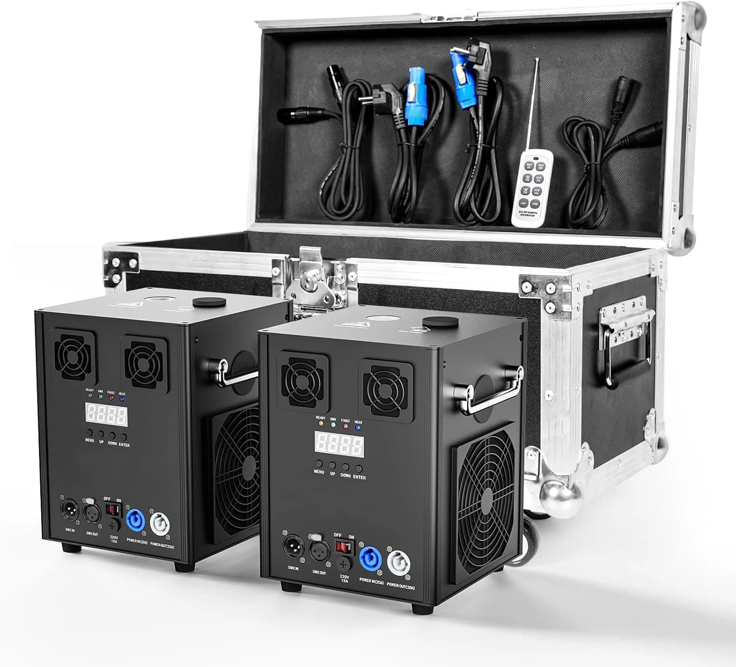 Fieryzeal 700W Cold Sparks Machine Flightcase Indoor Outdoor DJ Party Wedding Stage Equipment Wireless Remote Firework Machine