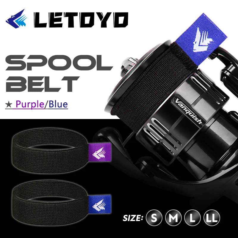 LETOYO 4pcs flexible Spinning reel spool  belt with handle Durable fishing Reel  spool Cover fishing Accessories fishing  tool