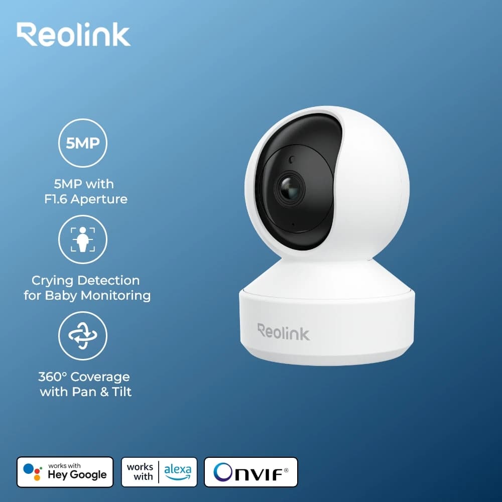 Reolink E1 Series 2K+ 5MP WiFi Camera Pan&Tilt 2-Way Audio Baby Monitor Indoor Cam AI Detection Home Video Surveillance Cameras