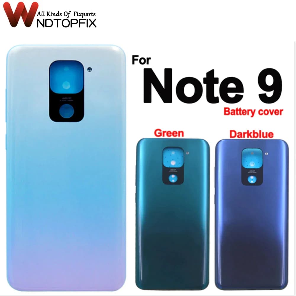 6.3" For Xiaomi Redmi Note 9 Battery Cover Back Glass Panel Rear Housing Case For Redmi Note 10x 4G Back battery Cover Door