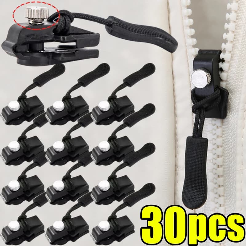 Universal Zipper Repair Kit Quick Instant Detachable Zipper Head Replacement Zipper Slider Pull for Jacket Bags Coat Free Sewing