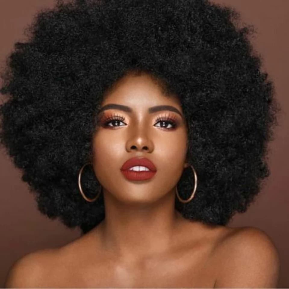 Short Afro Kinky Curly Human Hair Wig With Bangs Fluffy Natural Bob Wigs Brazilian Full Machine Made Wigs On Sale  180% Density
