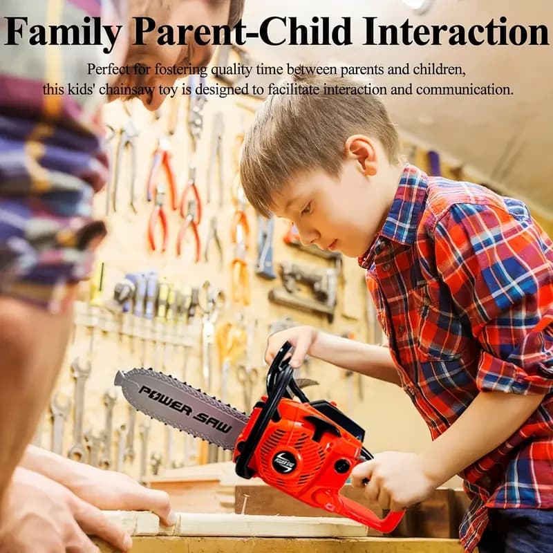 Toy Chainsaw Kit, Toy Chainsaw For Kids, Outdoor Electronic Chainsaw Toy Set, STEM Preschool Toddler Tool Set,Christmas Gifts