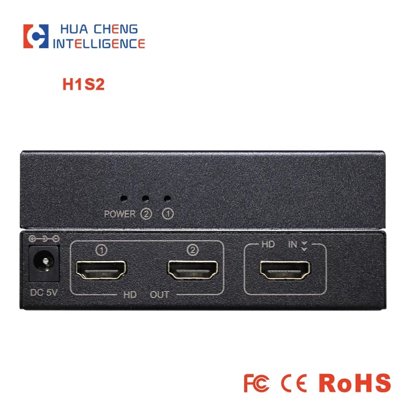 AMS-H1S2(mini) 4K HD Splitter Stable 30m Transmission Multi-Screen 3D Visuals Plug and Play Compatible with Many Devices