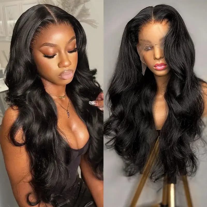 13x6 Body wave hd transparent lace wig human hair For Women Pre Plucked 30 40 Inch wavy Natural Frontal brazilian cheap Wigs