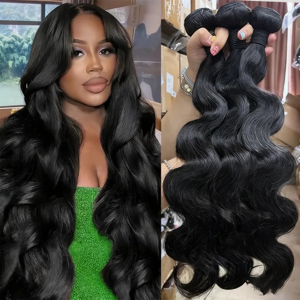 24 26 28 Inch Body Wave Bundles Human Hair 12A Brazilian Hair Weave Human Hair Extensions 100% Human Hair 3 4 Bundles For Women