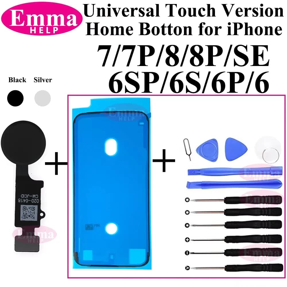 EmmaHelp 1pcs Touch Version Home Button Flex For iPhone 7 8 Plus SE2020 6S 6 Universal Back Return Function Solution repair tool