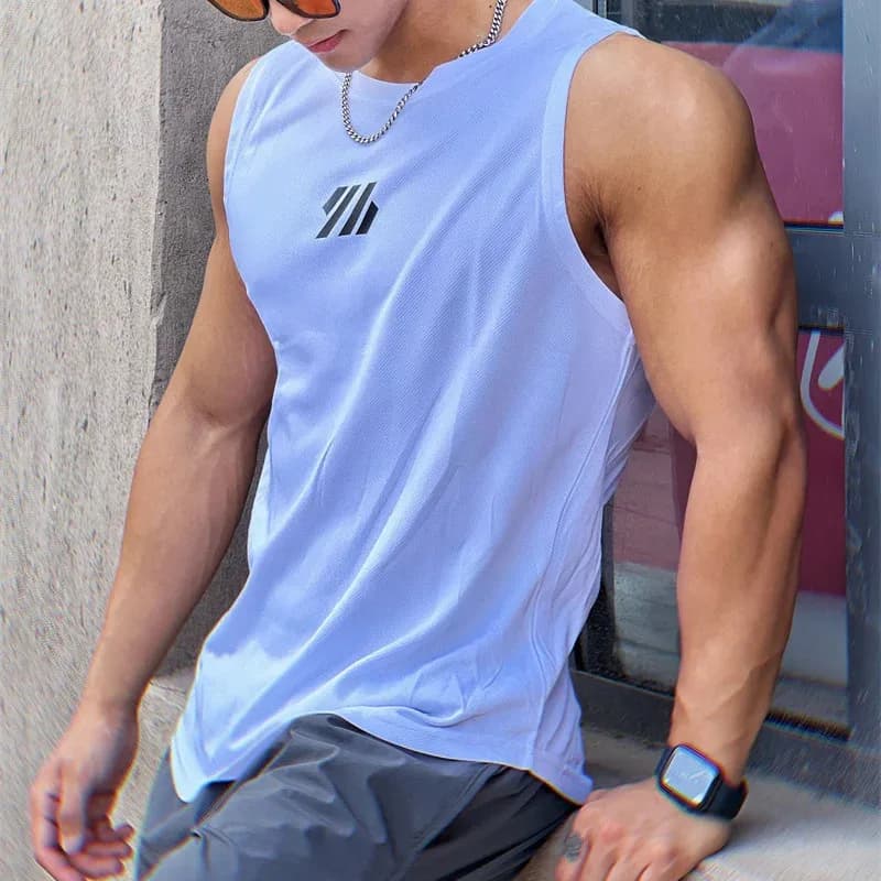 Men's Quick Dry Tank Top,Breathable Loose Fitness T Shirt,Sports Casual Fitness Sleeveless Top Summer Men's Sleeveless Training