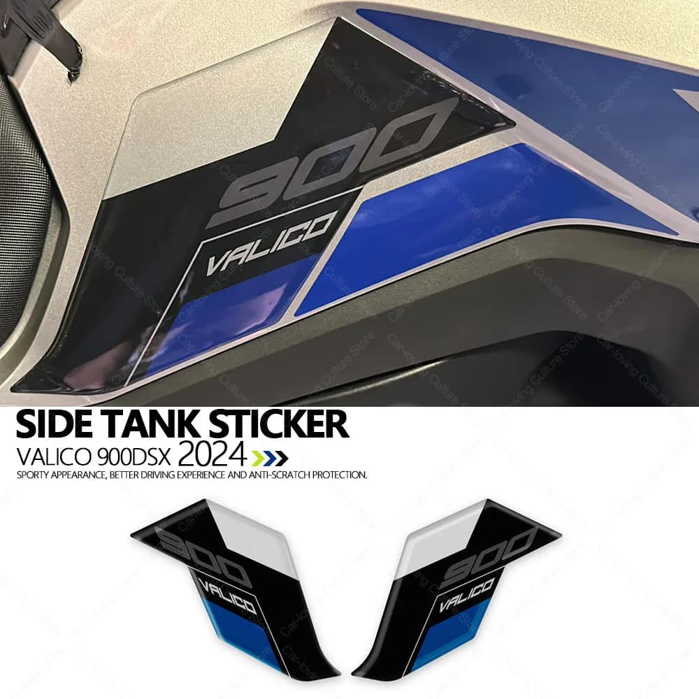 Motorcycle Accessories Waterproof Protective Sticker Side Tank Sticker 3D Resin Protective Sticker For Voge Valico 900DSX 2024