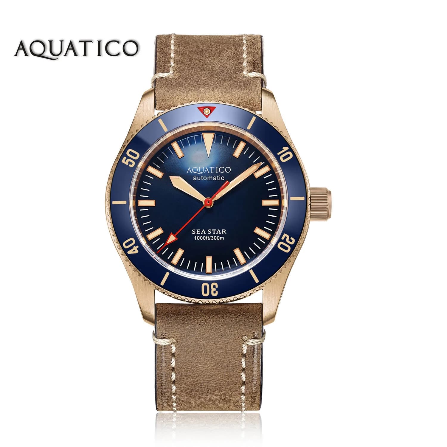 Aquatico Bronze Sea Star Blue Dial Watch (NH35 No Date)