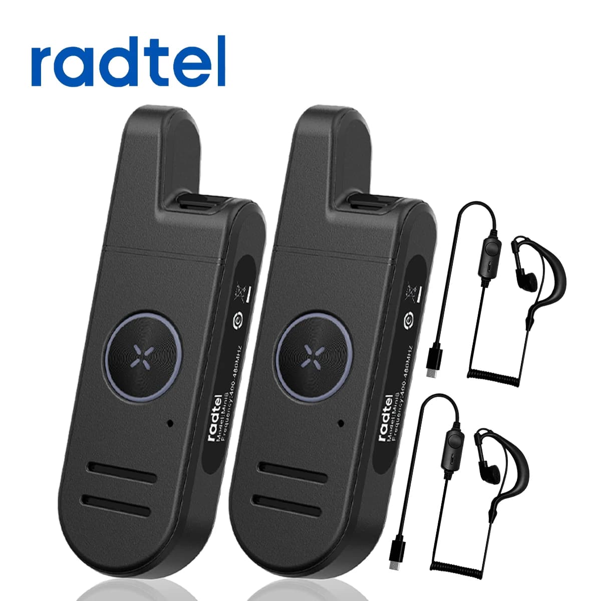 Radtel RT13 Super Mini Walkie Talkie PALM Radio Bing PTT Button UHF 400-470Mhz for Restaurants, hair salons, shopping malls