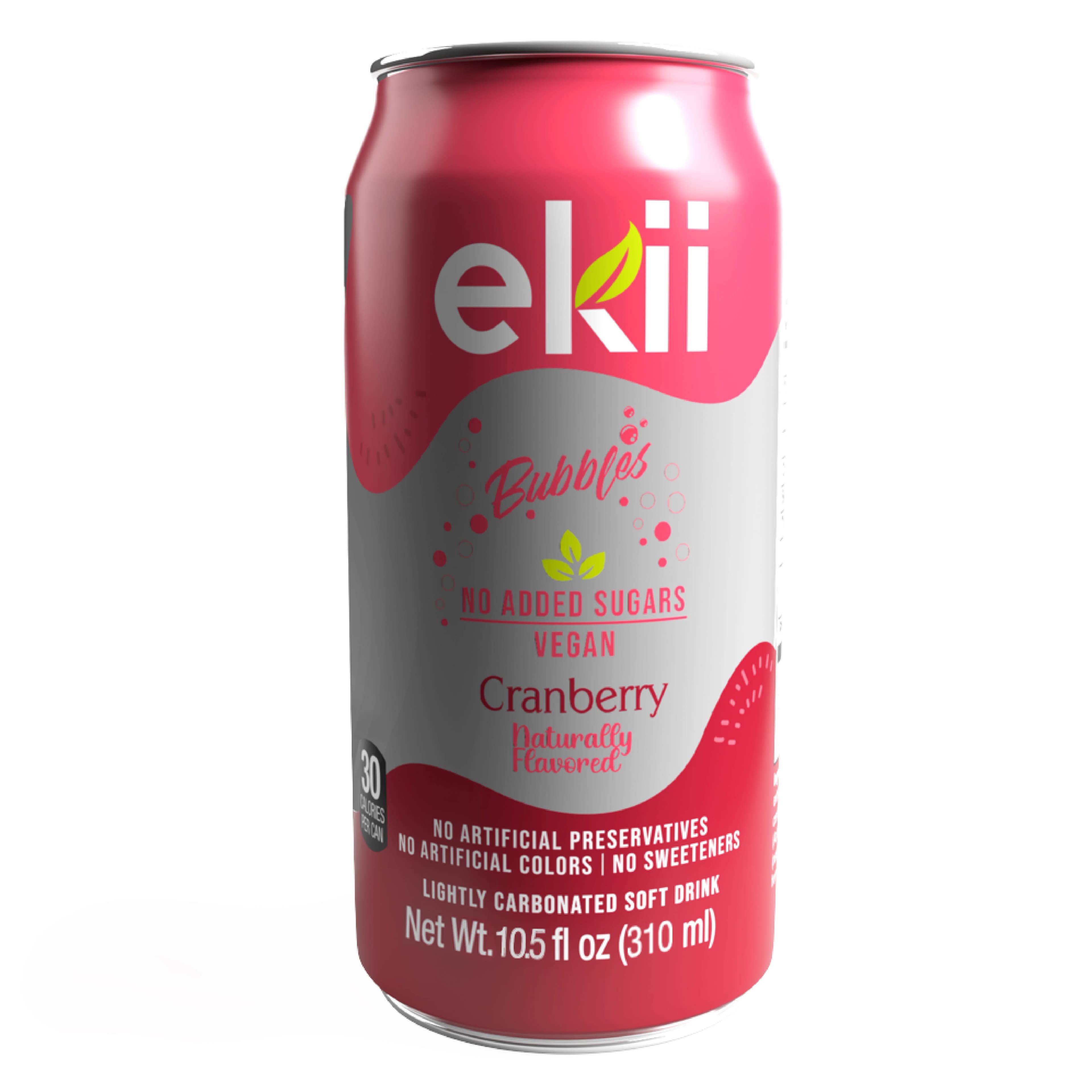 Ekii Lightly Carbonated Cranberry Drink 10.5 fl oz (12Pack)