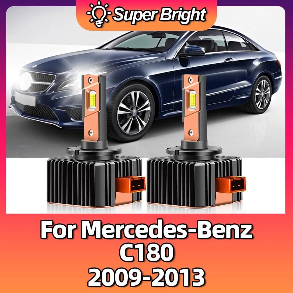D1S Led Headlight Bulbs Replace HID 30000LM Bright 100W 6000K Auto Lights 12V For Mercedes-Benz C180 2009 2010 2011 2012 2013
