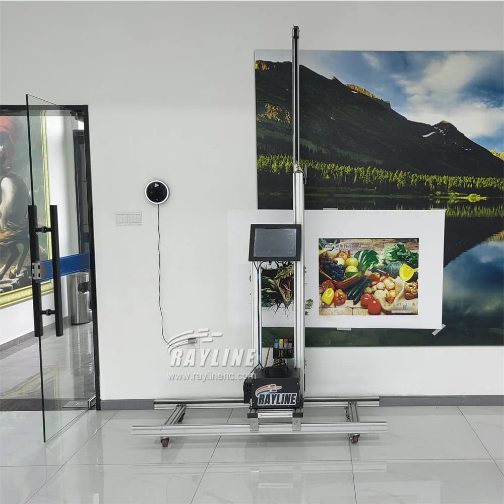 AI 4K Wall Printer UV Flat Smart Vertical Wall Printer Digital Varnish Inkjet Printing Machine Automatically Divide Pictures