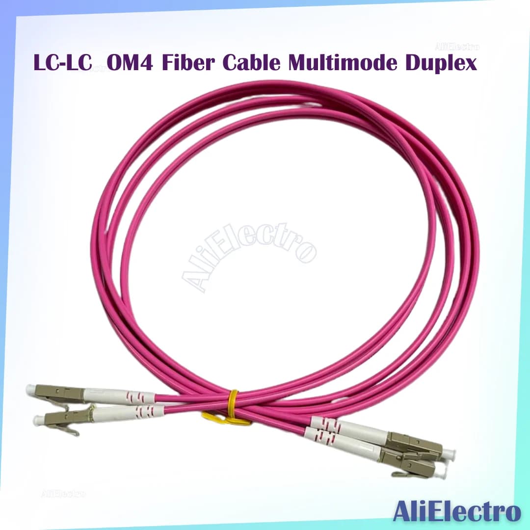 Best 5pcs/lot Fiber Optical Jumper Patch Cord LC-LC OM4 Multi-Mode Fiber Cable 3.0mm Multimode Duplex LC-UPC 1M/2M/3M/5M Factory