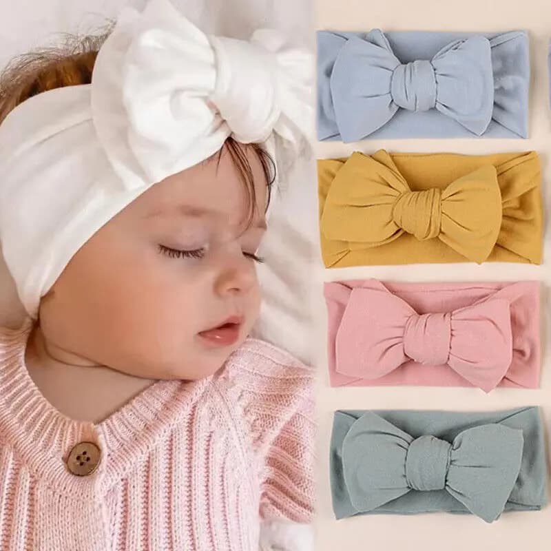 Winter Warm Baby Headbands Elastic Newborn Infant Thick Baby Headbands Bows Girls Hair Bands Toddler Baby Hair Accessories
