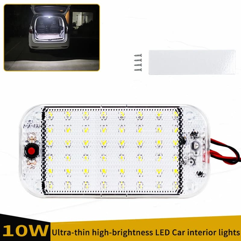 1PC Universal Ceiling Light Bright Car Indoor Lamp With ON/OFF Switch 48LEDs Interior Dome Light For Box Trucks Campers Boats RV