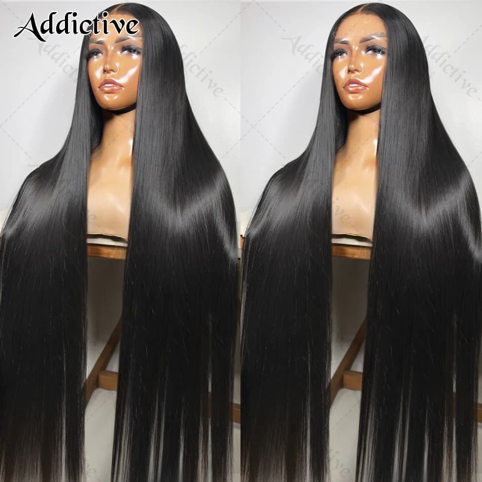 30 40 Inch 200 Density Bone Straight 13x4 HD Lace Front Wigs Human Hair 13x6 Lace Frontal Wig Brazilian Pre Plucked For Women