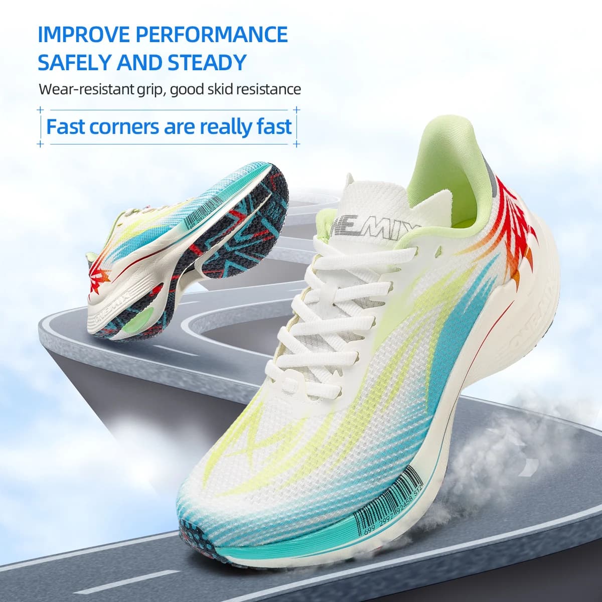ONEMIX 2024 Professional Training Running Shoes for Men Racing Sport Shoes Breathable Women Full Sole Nylon Plate Jogging Shoes