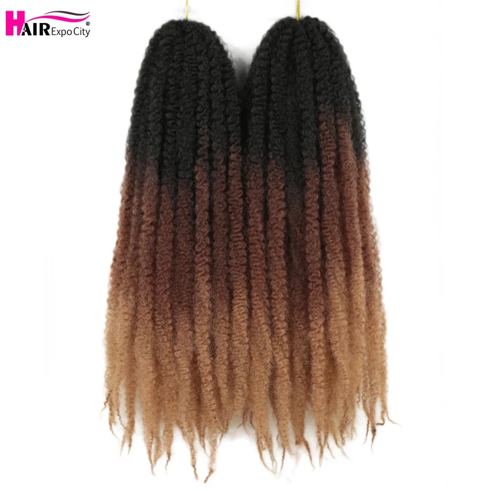 Marley Twist Braiding Hair 24 Inch Crochet Braids Long Afro Kinky Synthetic Hair For Twists Braiding Extensions Hair Expo City