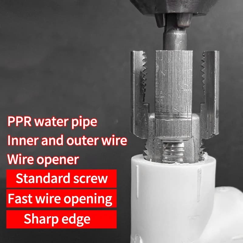 1/2" & 3/4" PPR Universal Water Pipe Tap with Integrated Inner/Outer Thread, Alloy Steel, Anti-Corrosion, Smooth Operation