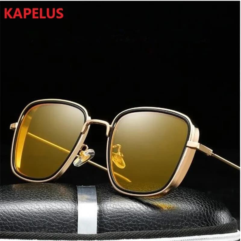 KAPELUS  Sunglasses New listing 2022 Gold frame champagne lens Luxury sunglasses for men and women