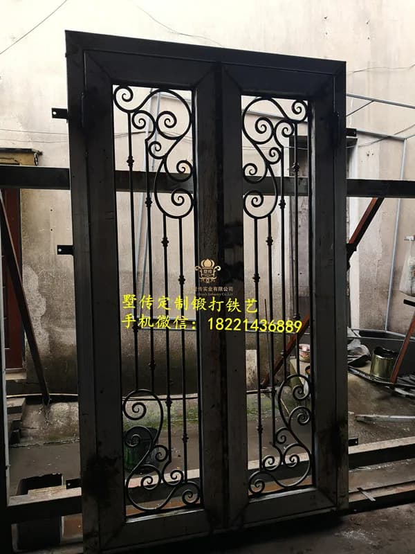 Custom design 72" x 96"  Luxury Wrought Iron Entry  Double Doors Driveway Metal Gates