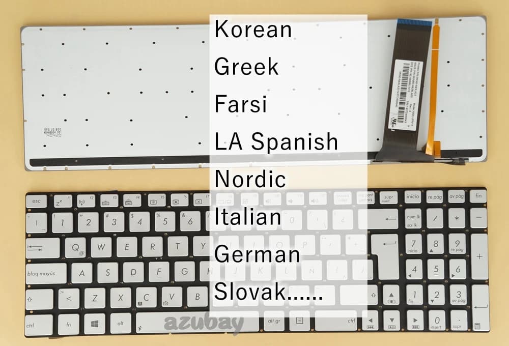 LA SP DE ITA SK ND KR Keyboard For Asus NSK-UPN1E 0KNB0- 6625SK00 6629ND00 6629LA00 6629KO00 6610KO00 6629IT00 6629GE00 Backlit