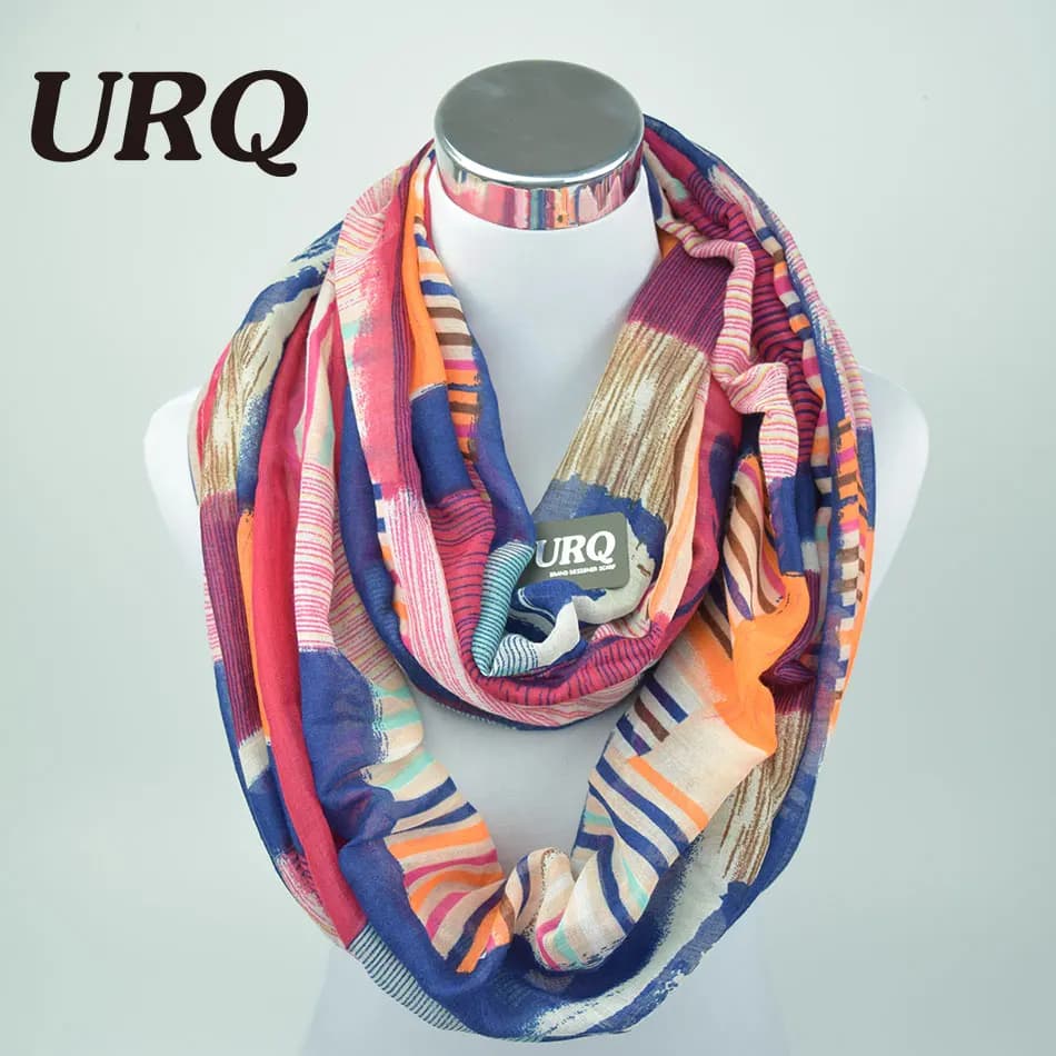 Designer Brand Fashion Infinity Scarfs Winter Warm Plaid  Woman Tube scarf Tartan scarves V8A9213
