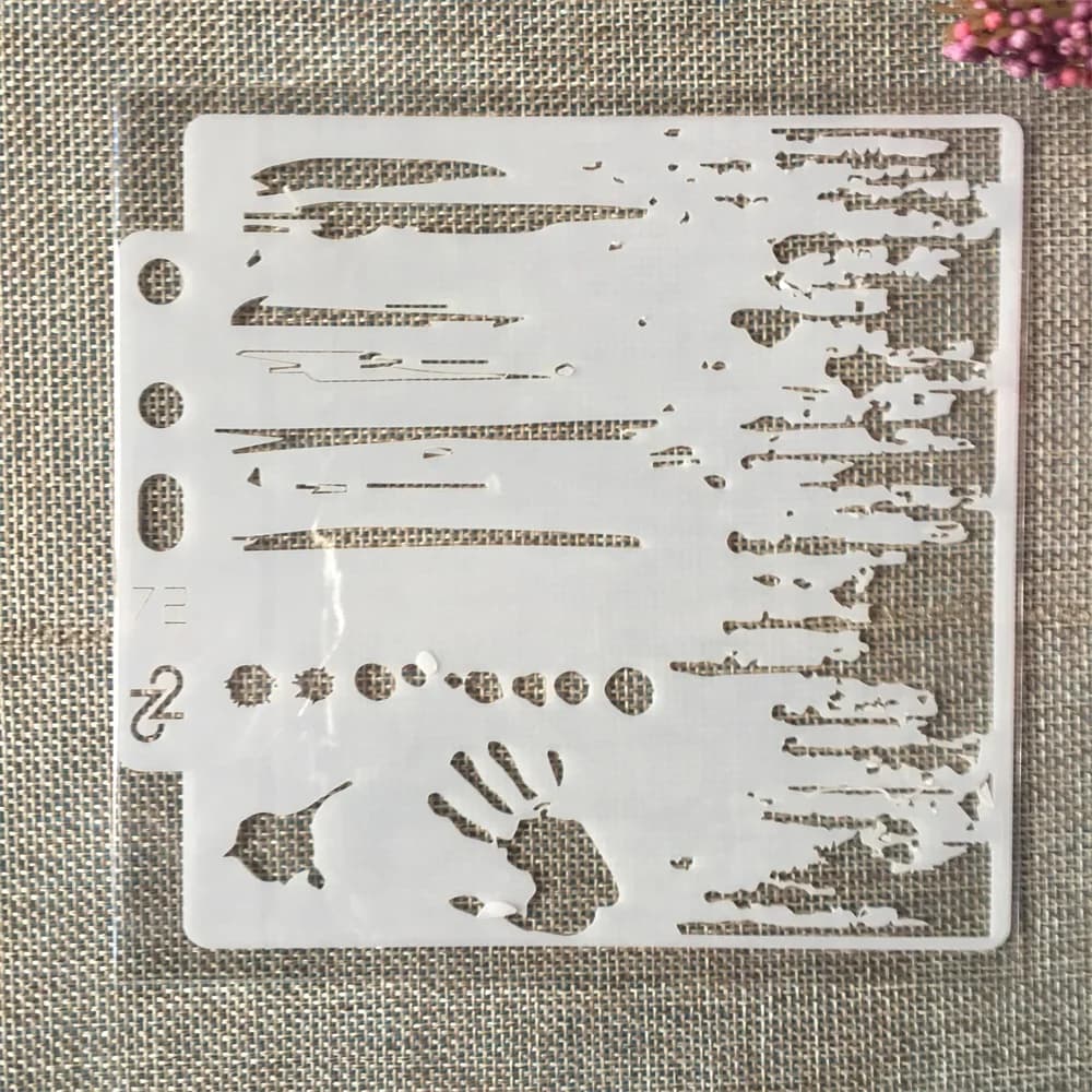 5.1inch Hand Ink Print DIY Layering Stencils Painting Scrapbook Coloring Embossing Album Decorative Card Template