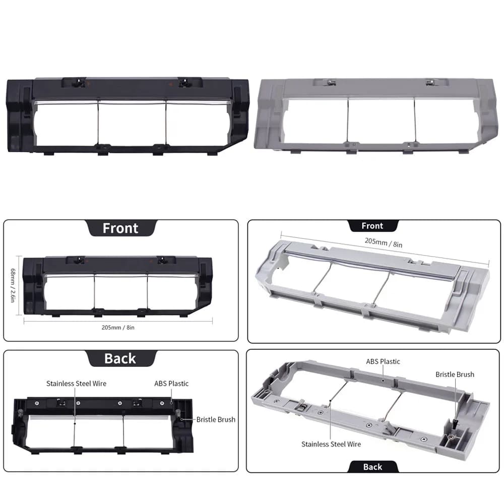 Roller Main Brush Cover Compatible with Xiaomi Mijia 1/1S Roborock S55 S5 S5MAX S51 S52 S6 S55 T6 T4 Robot Vacuum Cleaner Part