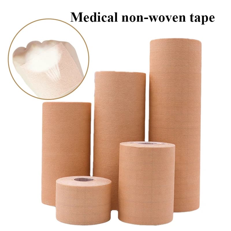2Rolls Self Adhesive Medical Non-woven Tape Breathable Wound Dressing Fixing Retention Tape Bandage Roll 5/10/15/20/25cmx10m