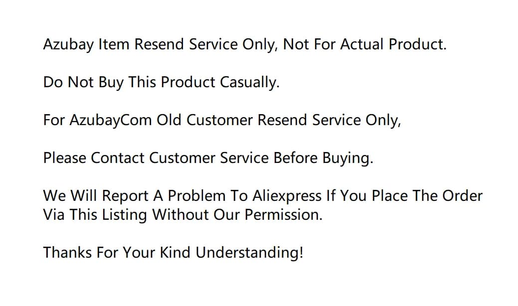 This Link Is for Resend Service or Shipping Cost.  Plz Contact Customer Service Before Buying .Thanks!