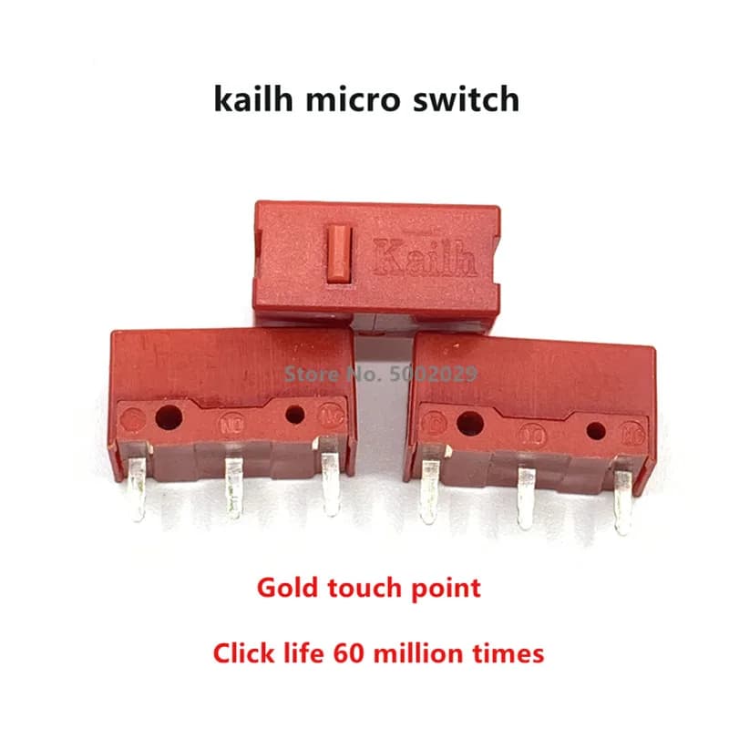 5-50Pcs New original Kailh red dot mouse micro switch game micro motion GM gaming button gold contact life 60 million times