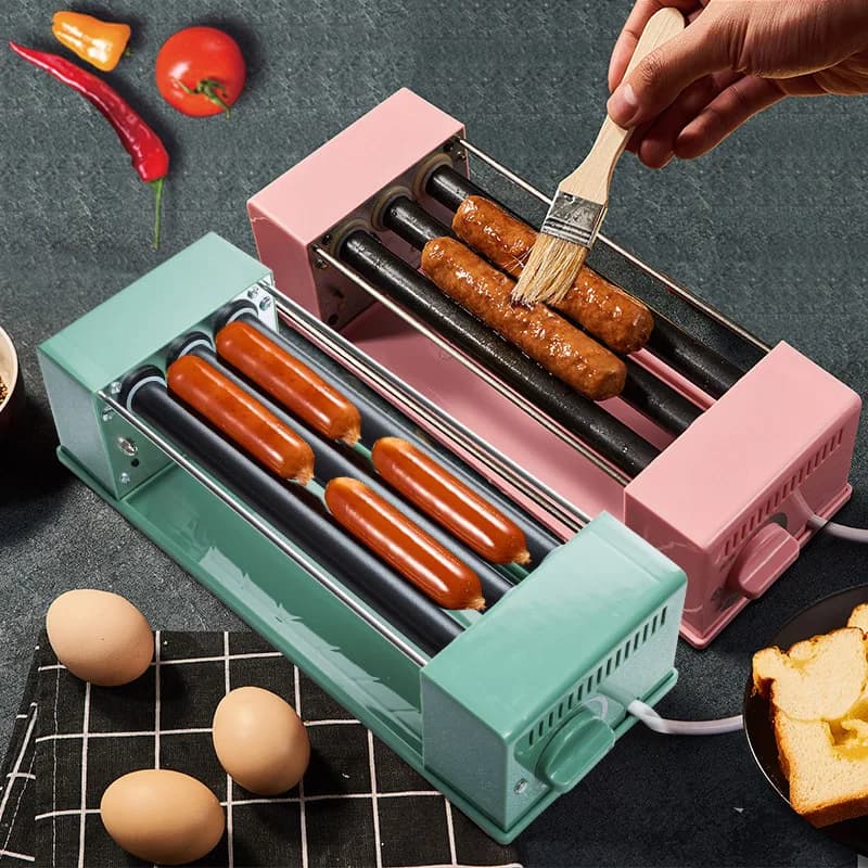 Three-Tube Desktop Grilled Sausage Machine Hot Dog Machine Home Dormitory Barbecue Meat Ball Corn Ham Sausage Breakfast Machine