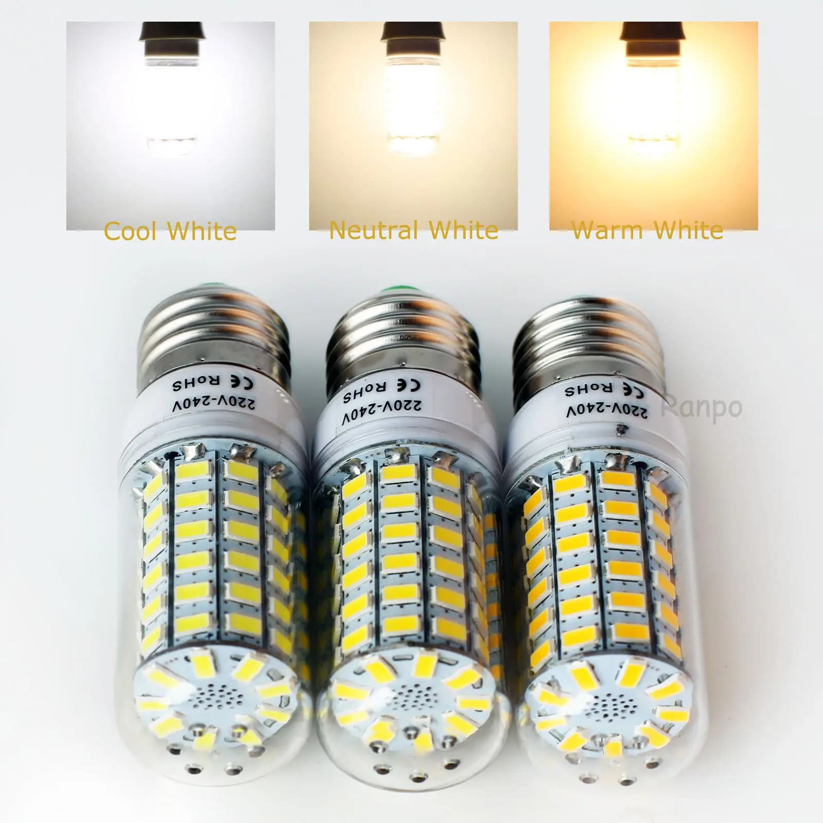 Super Brightness 7W-15W LED Corn Light Bulbs E27 E14 B22 G9 GU10 Screw 24/36/48/56/69/72 LED Chips White Lampada 220V Ampoule