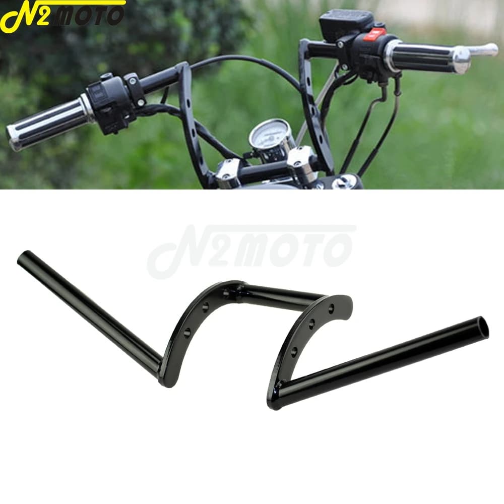 Motorcycle Black 1" Z Bar Drag Bar Handlebar Pullback Handle Bar for Harley Sportster XL883 XL1200 XL 883 Dyna Bobber Chopper