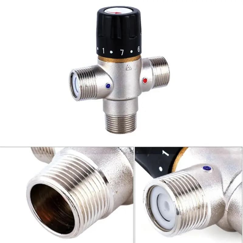 Y1UD 3/4 Inch DN20 Solar Heater Thermostatic Mixing for Valve TMV Pipe for Valve Thermostat for Solar Water Heater Shower Sys