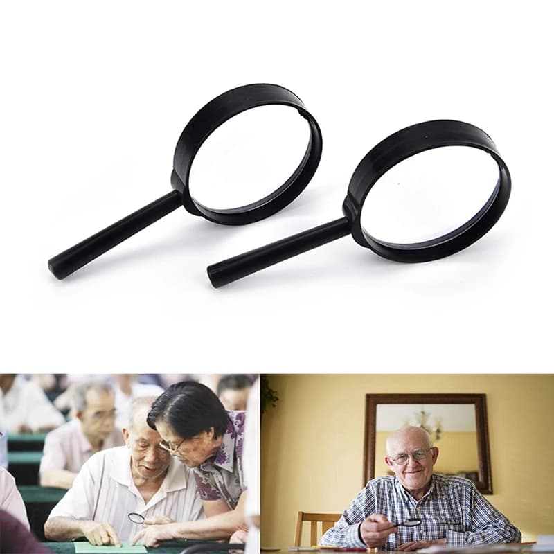 60mm 5X Magnifier For Reading Tool Hand Held Magnifying Glass For Reading Identification Etc Glass Lens Reading Glasses
