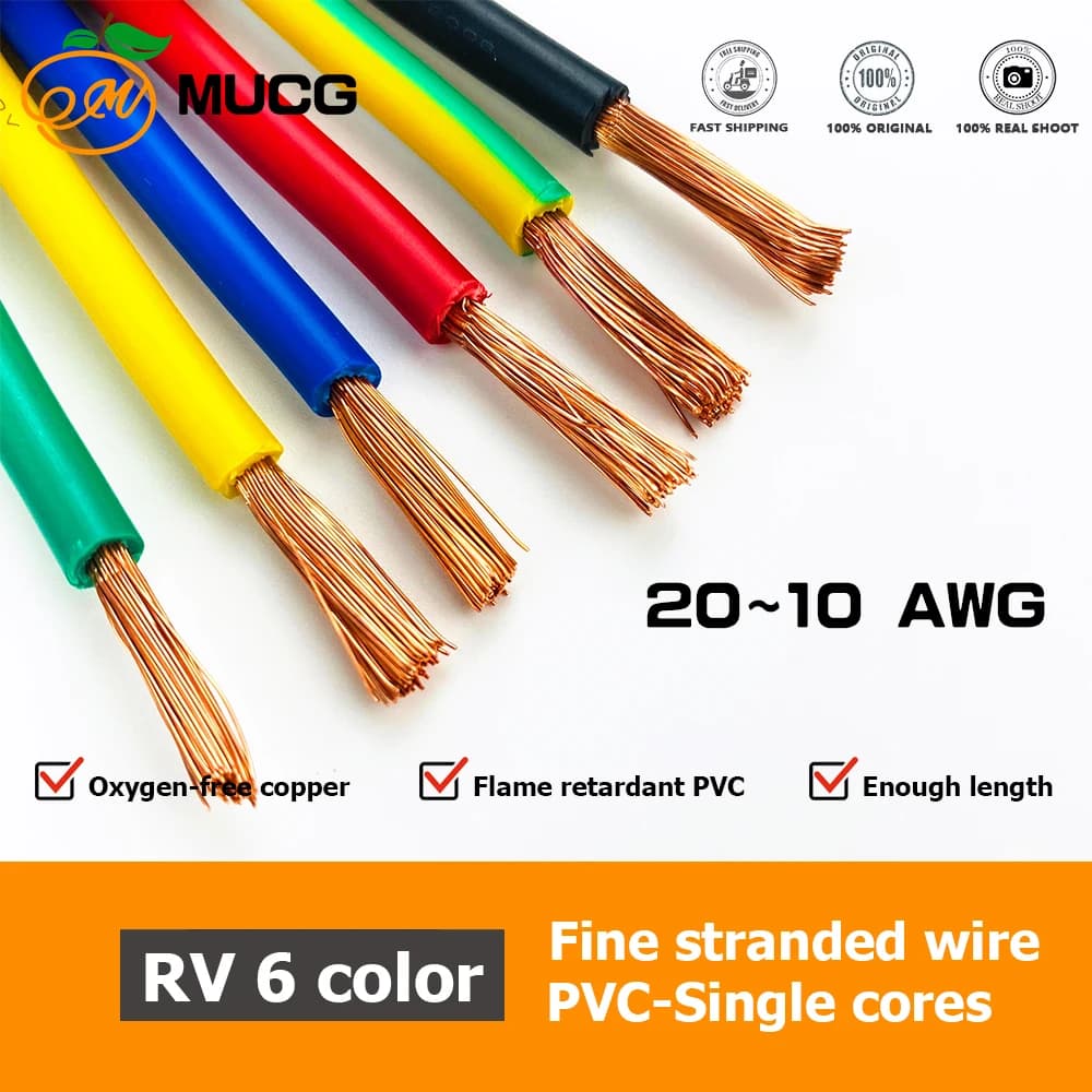 Soft Copper wire Flexible cable 240v Strand Electric PVC Power Cable 10 12 14 16 18 20 awg 20awg 18awg 16awg 14awg 12awg 10awg