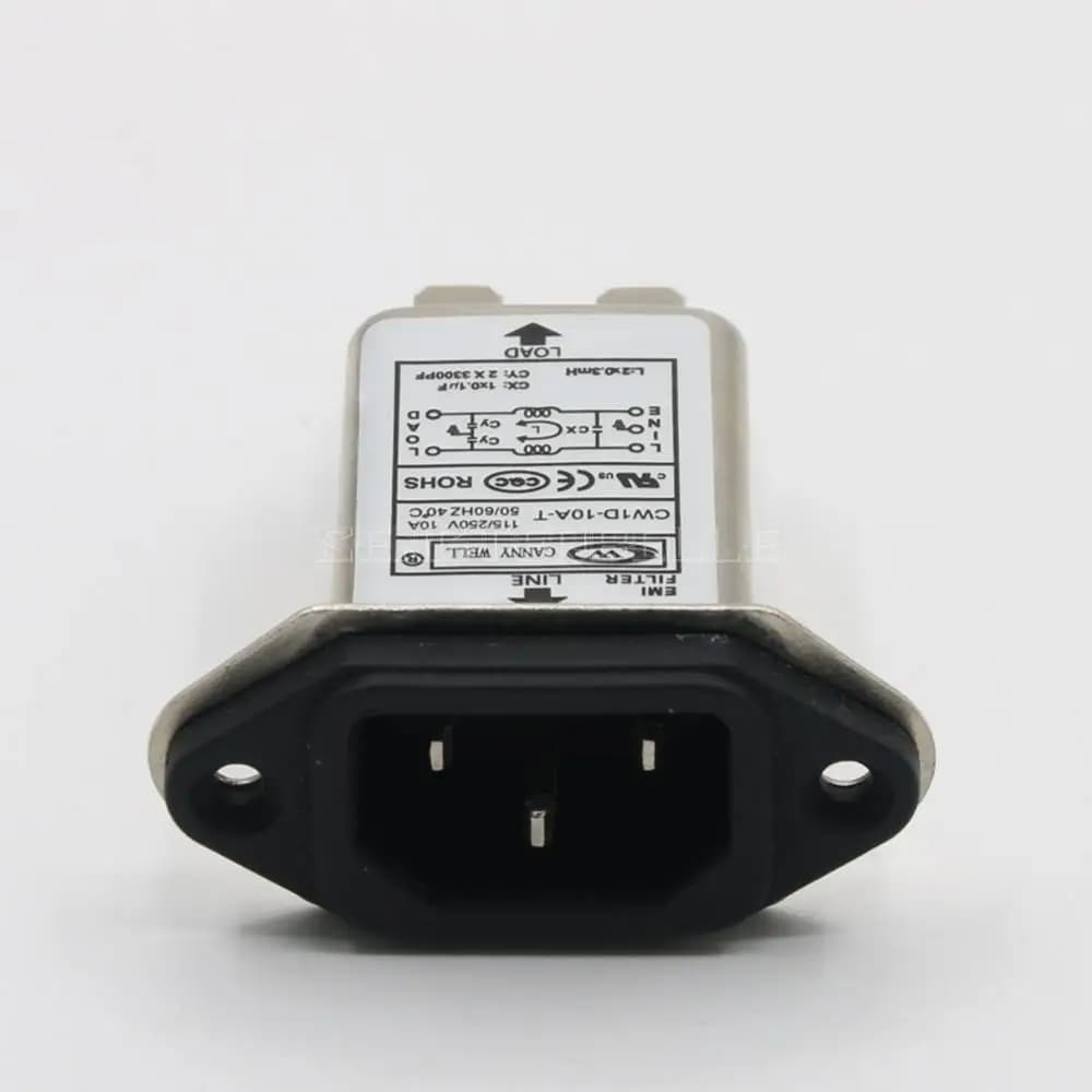 Power Supply EMI Filter Power Outlet CW1D 3A 6A 10A Socket Type T Single-Phase AC 220V