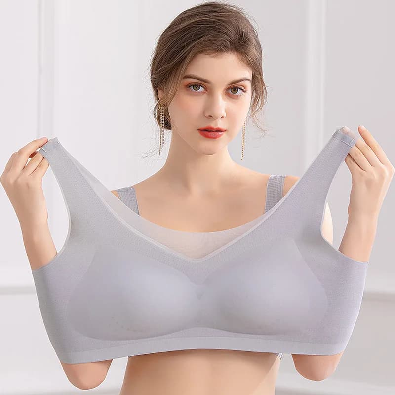 Ultra Thin Lace Bra Women's Underwear Breathable Holes Bralette Without shoulder straps Brassiere Comfort Sleep Lingerie