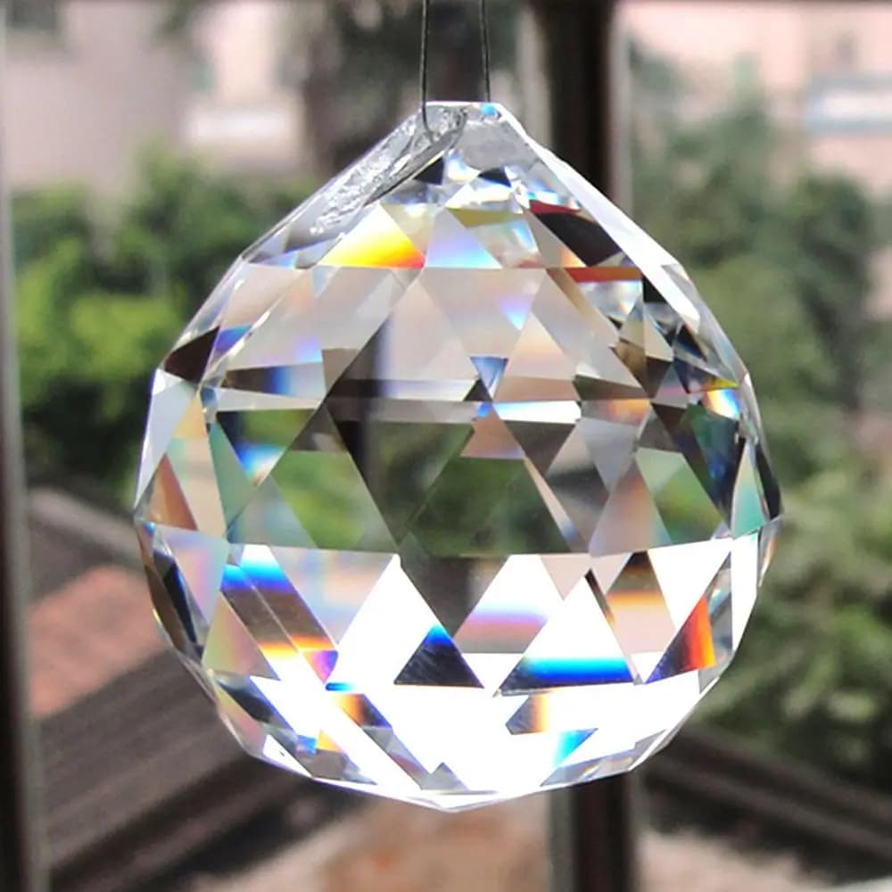 2/3/4/5/6cm Clear Glass Crystals For Chandeliers Faceted Hanging Ball Crystal Drops For Chandelier Parts For Home Decoration