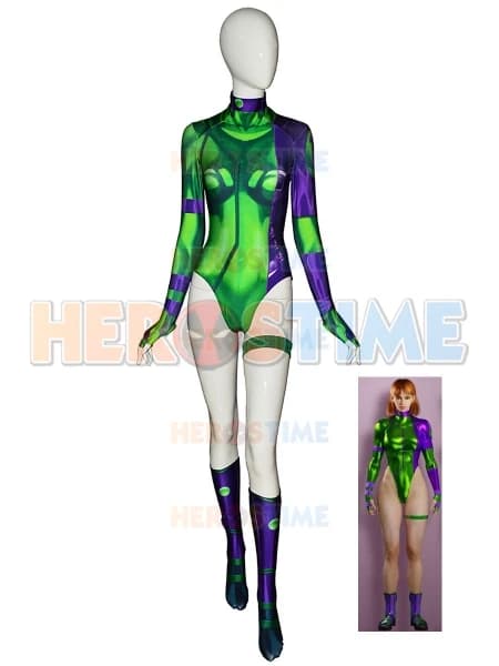 Wildstorm Gen 13 Caitlin Fairchild Cosplay Costume Print 3D Spandex Zentai Bodysuit Halloween Costume for Woman Girl
