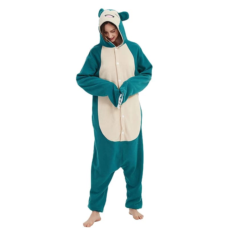 Snorlax Kigurumi Pajamas Women Onesie For Adults Men Full Body Pyjamas One-Piece Pijamas Sleepwear Cosplay Costume For Halloween