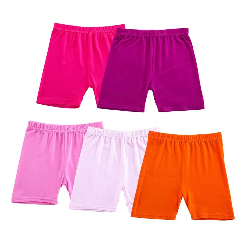 Safety Shorts For Girls Under Skirt Shorts For Girls 5 Packs Breathable Dance Shorts Bike Shorts In Solid Color For Teen Girls K